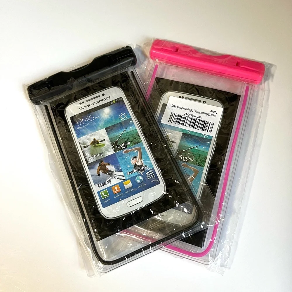 Pink and Black Waterproof Phone Case for Cell Phones (2 cases )